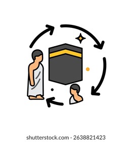Icons for muslim hajj pilgrimage 