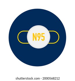 Icons of N95 face mask.