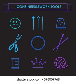 Icons needlework tools