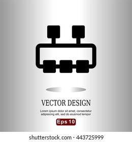 icons networking connection flat for Web, Mobile and business