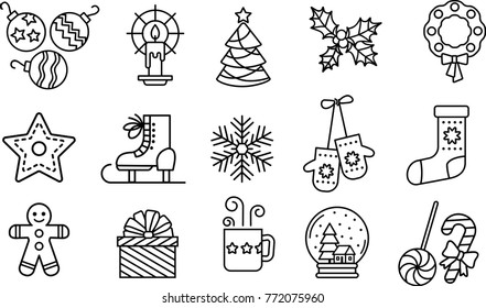 Icons with the New Year theme