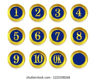 Icons with numbers 1,2,3,4,5,6,7,8,9,10