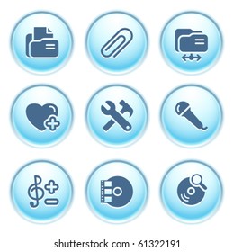 Icons on blue buttons 11