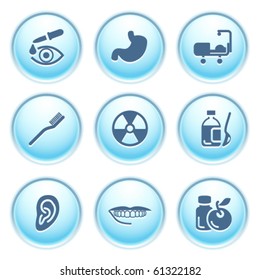 Icons on blue buttons 15
