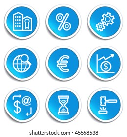 Icons on blue stickers 25