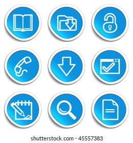 Icons on blue stickers 6