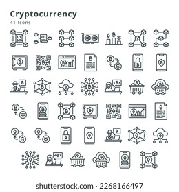 iconos de criptodivisa y tema relacionado