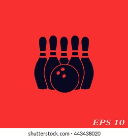 Icons on the theme of "Bowling".