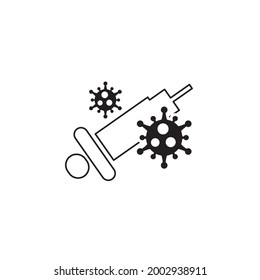 icons on the theme of coronavirus - vector logo illustration
