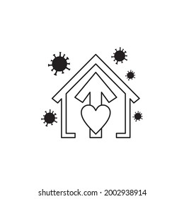 icons on the theme of coronavirus - vector logo illustration
