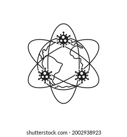 icons on the theme of coronavirus - vector logo illustration
