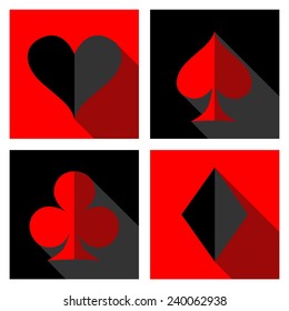 icons on the topic of playing cards. 