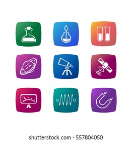icons on the topic of science