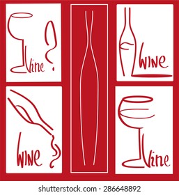 Icons on the topic wine