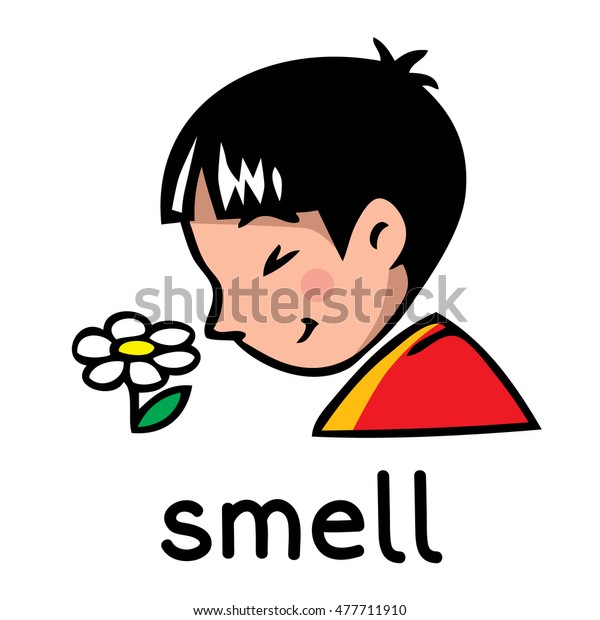 Icons One Five Senses Smell Children Stock Vector Royalty Free 477711910