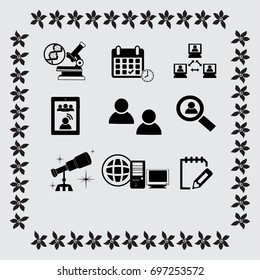 Icons for online education, video tutorials, training courses
