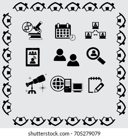 Icons for online education, video tutorials, training courses