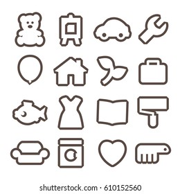 Icons for online store. Vector sign.