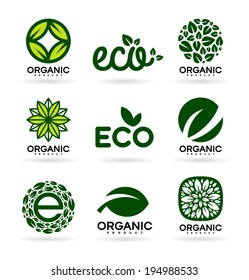 Icons of Organic Products and Ecology. Eco Icons (15)