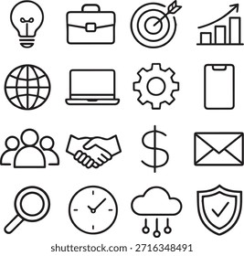  Symbolpaket für Unternehmen und Technologie 