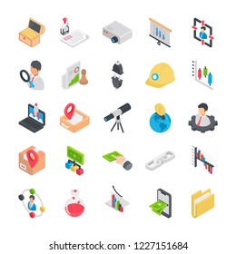 
Icons Pack of Flat Business Elements 
