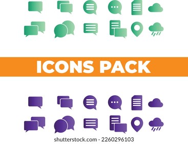 Icons Pack Green and Purple