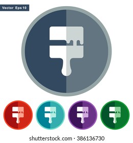 icons paintbrush for Web and Mobile