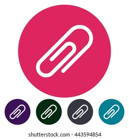 icons paper clip flat for Web, Mobile and business
