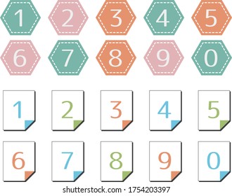 Icons Pastel Color Numbers Stock Vector (Royalty Free) 1754203397 ...