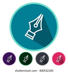 icons pen tip for Web and Mobile