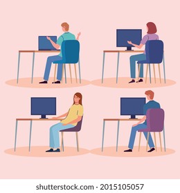 icons with people in the computer