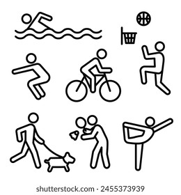 icons of people doing exercises