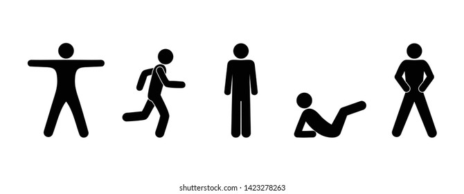 icons people gymnastics pictogram isolated