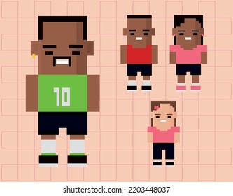 icons, people pixel 8 bits, design