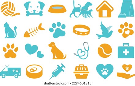 Icons for pets and veterinary uses