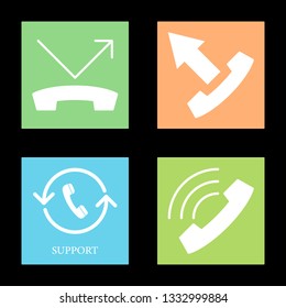 Icons for phone, communication, call, vector illustration in flat, EPS10.