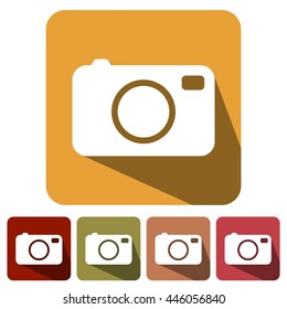 icons photo camera flat for Web, Mobile and business