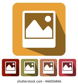 icons photo flat for Web, Mobile and business