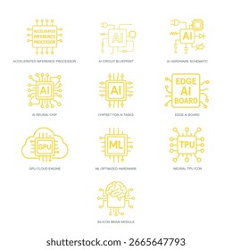 Icons for the physical infrastructure powering artificial intelligence.