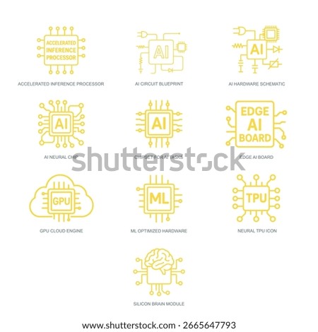 Icons for the physical infrastructure powering artificial intelligence.