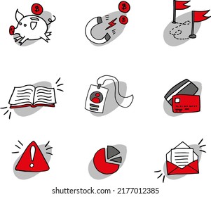 Icons and pictograms for business