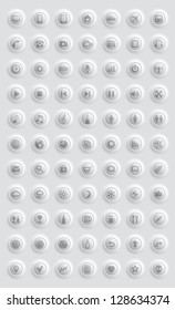 Icons and pictograms set. EPS10 vector illustration.