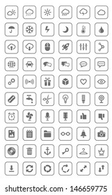  Icons and pictograms set. EPS10 vector illustration. 