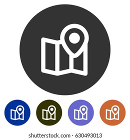 icons pin map for Web, Mobile and business