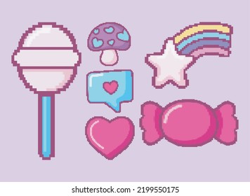 icons, pixel art, vector design