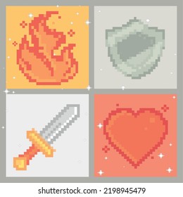 Pixelkunst der Symbole, Vektorlayout