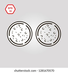 Icons pizza. Icon Flat Design. Vector illustration
