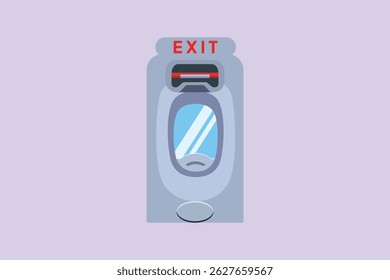Icons plane Concept. Colored flat vector illustration isolated