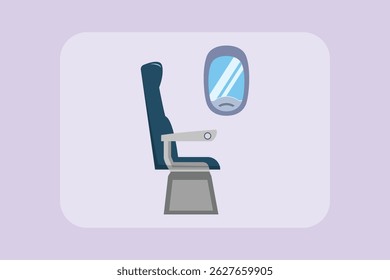 Icons plane Concept. Colored flat vector illustration isolated