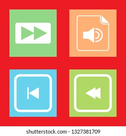 Icons for player buttons, vector illustration in flat, EPS10.
